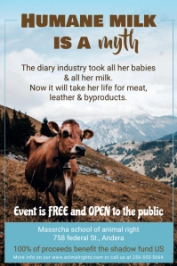 Animal Rights Conference Event Poster Template 海报