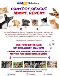 Animal shelter fundraiser template (1) Folder (US Letter)