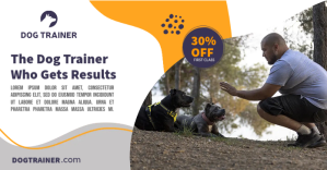 Putih Dog Training Promotion Изображение, которым поделились на Facebook Template