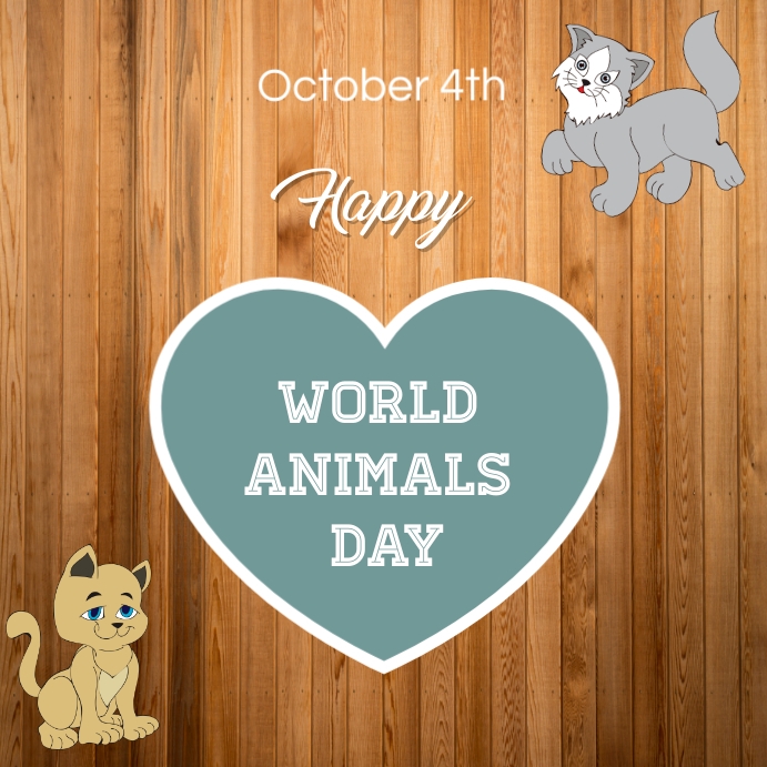 Pinterest Animal Posts Animals day instagram post Template | PosterMyWall