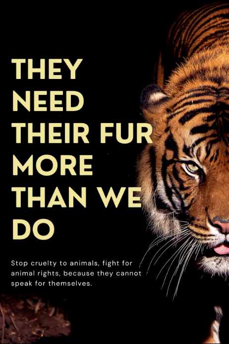Plantilla de Animals rights awareness | PosterMyWall