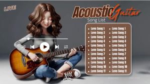 Animated Acoustic Strings Youtube Thumbnail YouTube-miniature template