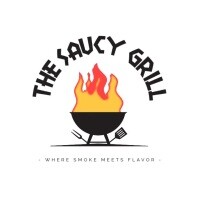 Animated BBQ Restaurant Logo – The Saucy Grill - Flame & Grill Cartoon Design template