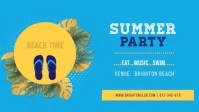 Animated Beach Summer Party Facebook Cover Vi template