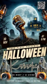 Sort Halloween Karaoke Night Instagram Story Template