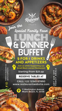 Brun Family Buffet Promotion Digitalt display Template