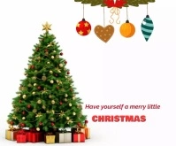 Animated Christmas card Middelgrote rechthoek template
