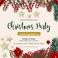 Animated Christmas Party Invitation Instagram Post template