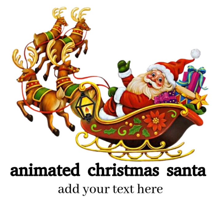 animated christmas santa Template | PosterMyWall