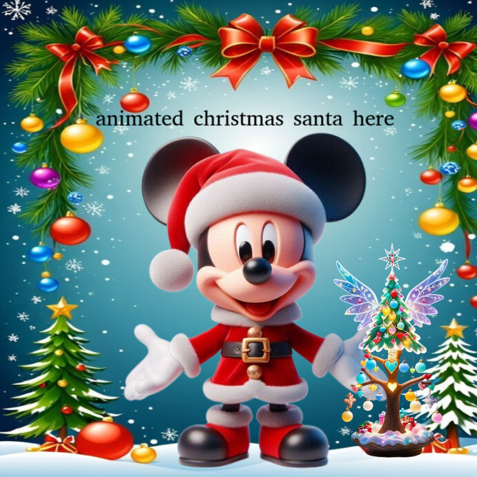 animated christmas santa Template | PosterMyWall