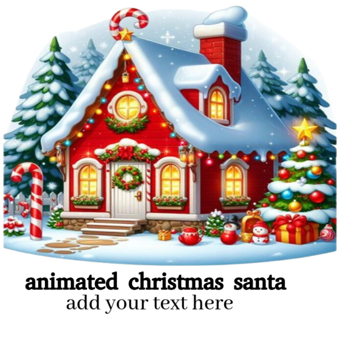 animated christmas santa Template | PosterMyWall
