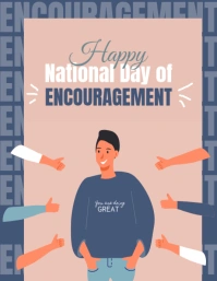 Animated Day of Encouragement Flyer template