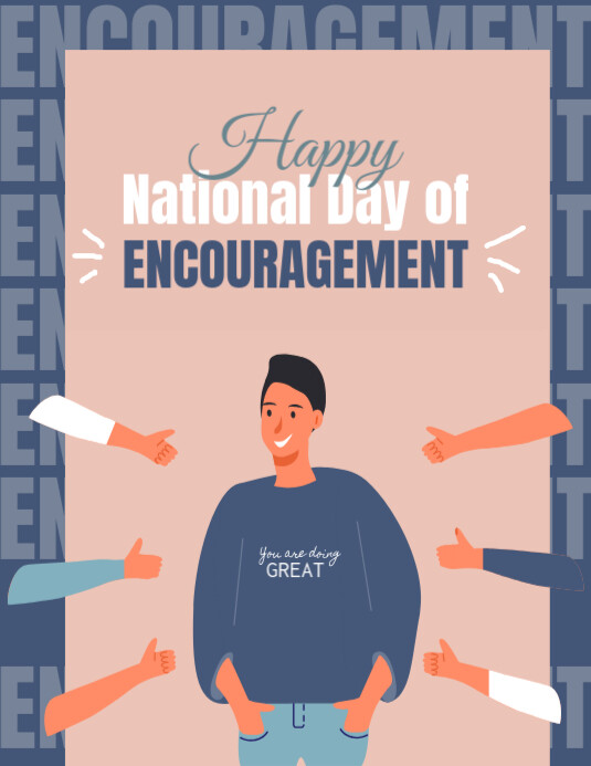 Animated Day of Encouragement Flyer Template | PosterMyWall