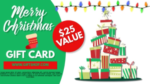 White Christmas Gift Voucher Digital Display Template