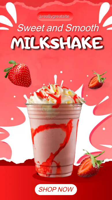 Milkshake Menu Screen Copy of Animated Milkshake Photo | PosterMyWall