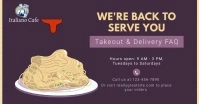 Animated Pasta Restaurant Reopening Facebook template