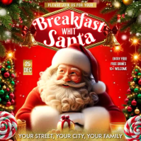 Merah Breakfast with Santa Event Quadrato Template
