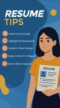 Animated Resume Tips Social Media Template – Vertical Career Advice Reels for Instagram & TikTok
