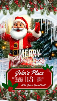 Animated Santa Winter Invite Reel Rolka Instagram template