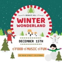 Animated Winter Wonderland Square Video Квадрат (1 : 1) template