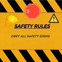 Animated safety rules tips Instagram-bericht template