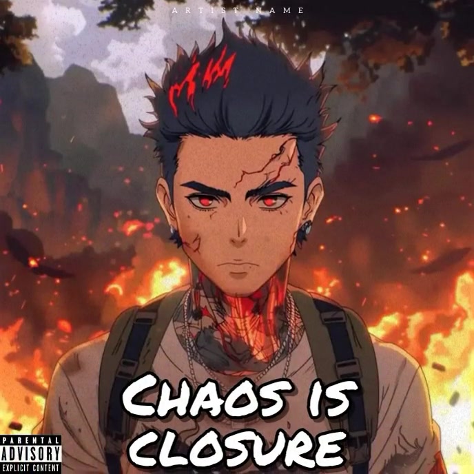 anime  album cover, rap, rock music, pop (1) Okładka albumu template