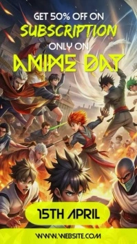 Anime day Instagram Story template