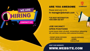 Animted Bullhorn Hiring Now template
