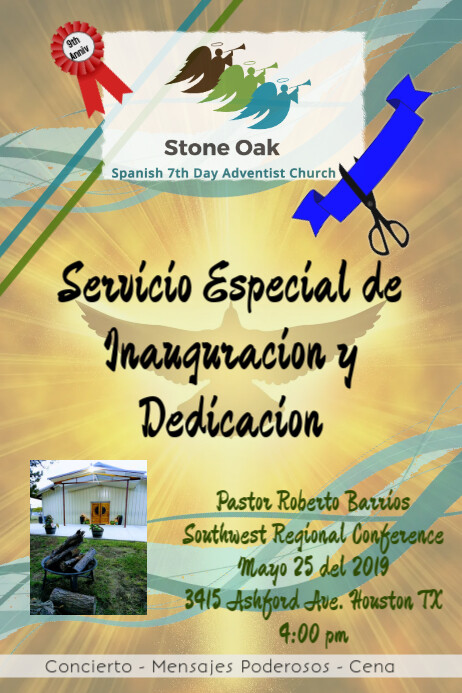 Church Inauguration Design Aniversario Iglesia/Church Anniversary/Inauguration Template | PosterMyWall