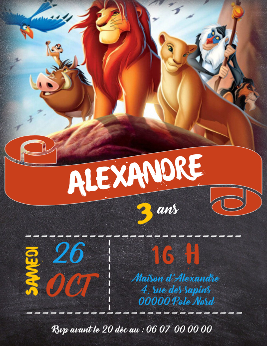 Modele Anniversaire Le Roi Lion Postermywall Modele Anniversaire Le Roi Lion Postermywall