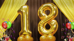 Brun Anniversary 18th celebration Miniatura di YouTube Template