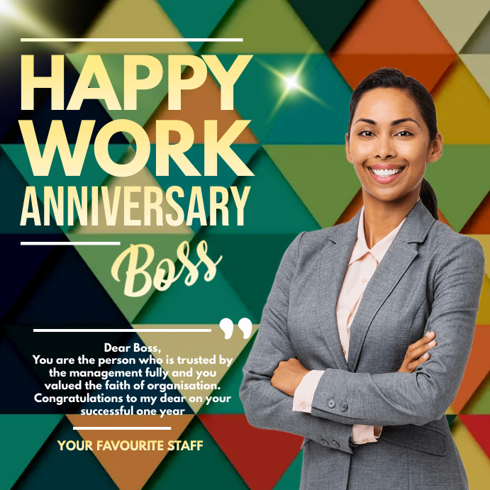 Anniversary And Work Flyers Instagram na Post template