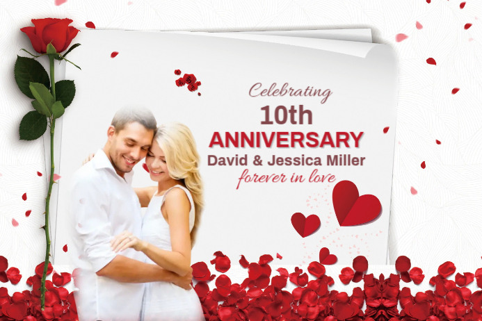 Anniversary Card Template Plakat