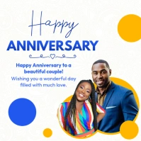 anniversary card template Instagram Post