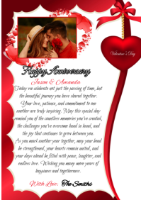 Anniversary Celebration Card A5 template