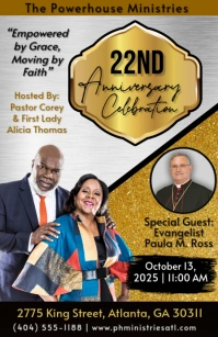 anniversary celebration event Tabloide template