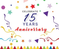 Anniversary Celebration Large Rectangle template