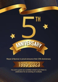 Anniversary Celebration Poster A4 template
