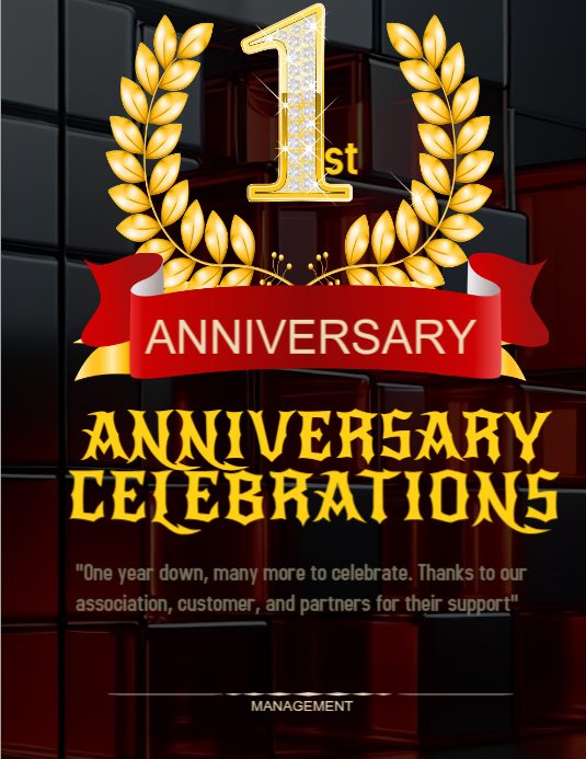 Anniversary celebration poster design templaat | PosterMyWall