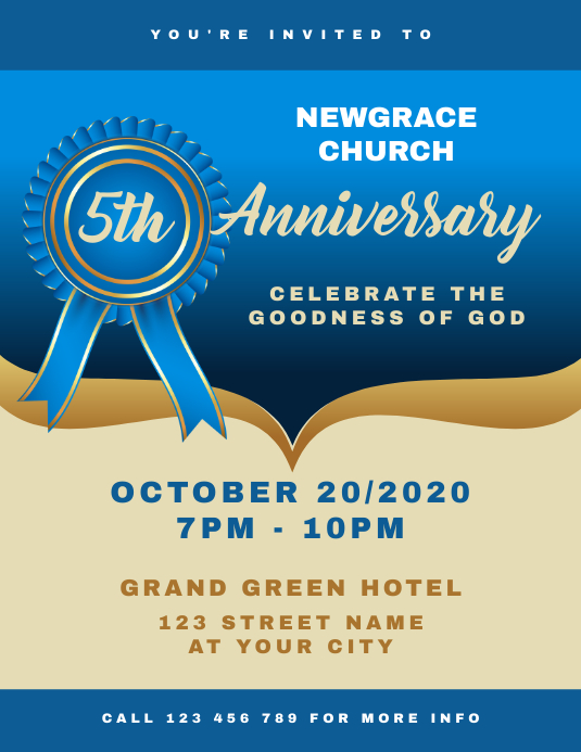 Anniversary Church Flyer Template PosterMyWall