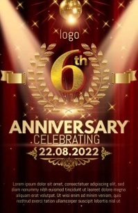 anniversary Half Page Wide template