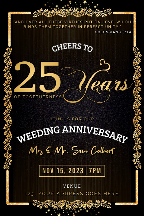 Anniversary Template | PosterMyWall