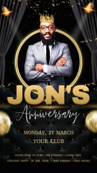 Anniversary Display Digitalanzeige (9:16) template