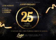 anniversary flyer Postcard template