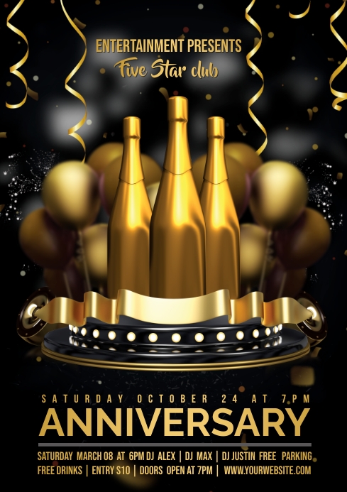 Anniversary flyer Template | PosterMyWall