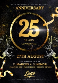 anniversary flyer A4 template
