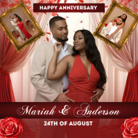 Anniversary flyer Instagram-opslag template