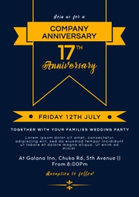 Anniversary flyers A4 template