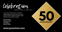 Anniversary Gala Celebration Template gold Ad Anuncio de Facebook