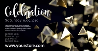Anniversary Gala Celebration Template gold Ad โฆษณาบน Facebook